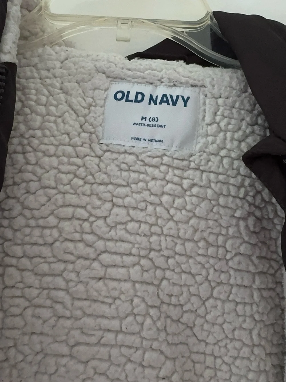 Old Navy Kids Black Sherpa-Lined Hooded Puffer Coat